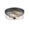 Z-Lite Bohin 2 Light Flush Mount, Matte Black And Clear Seedy 464F13-MB - alternate 1